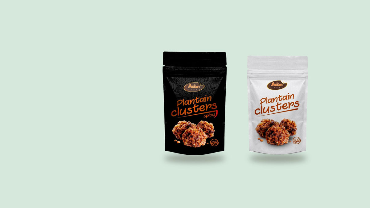 Adún Spicy and Original Plantain Clusters bags